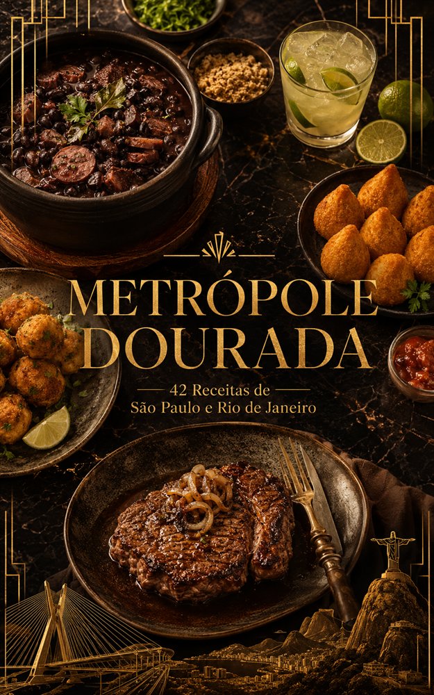 Capa do e-book Metrópole Dourada, por Amaury Junior
